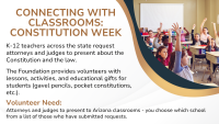 Connecting with Classrooms - Attorney & Judge Registration